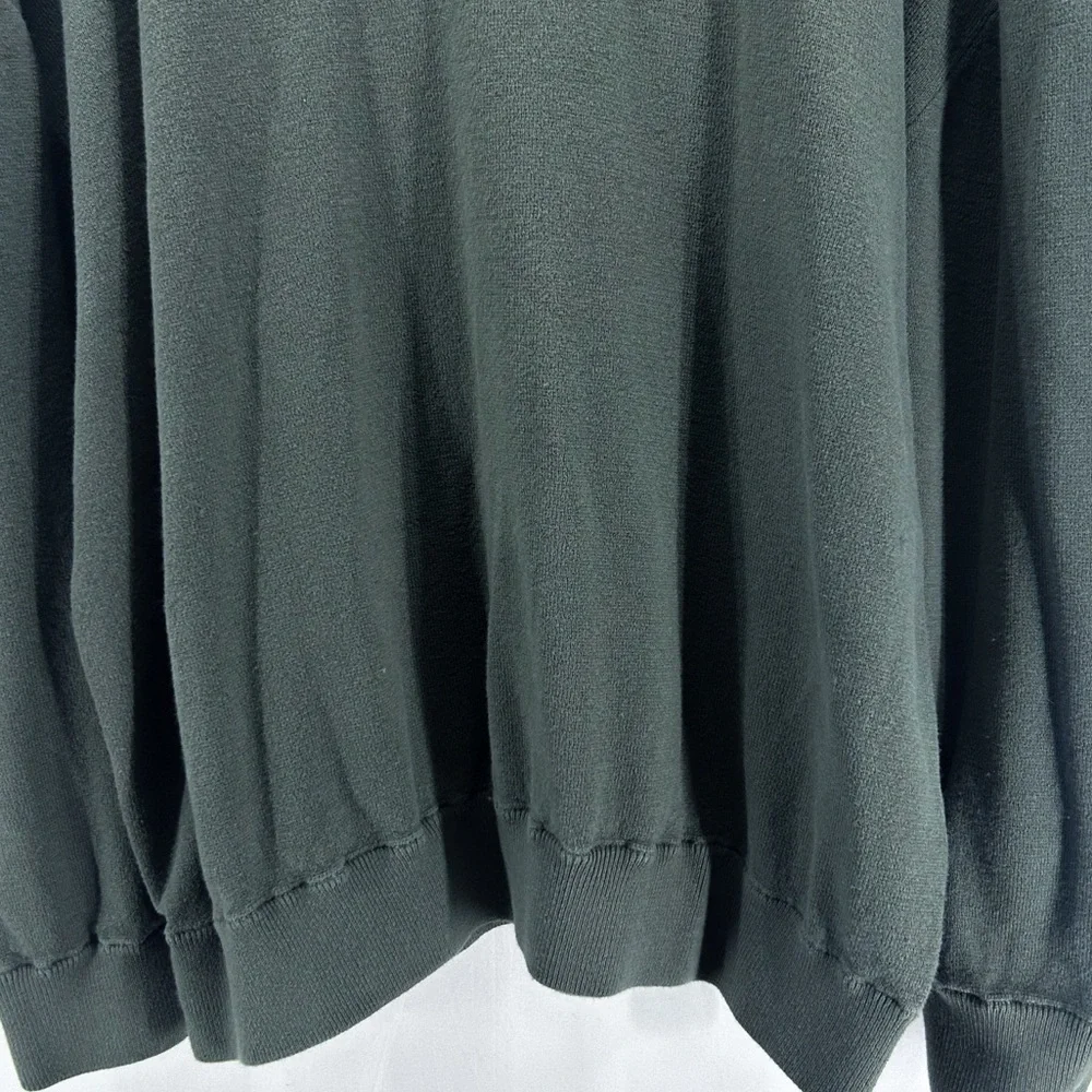 Naadam Men’s Olive Green Cotton Cashmere Crew Neck Sweater XX-Large